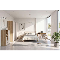 JUGENDZIMMER - Kaschmir/Eichefarben, Basics, Holzwerkstoff (120/200cm) - Milino