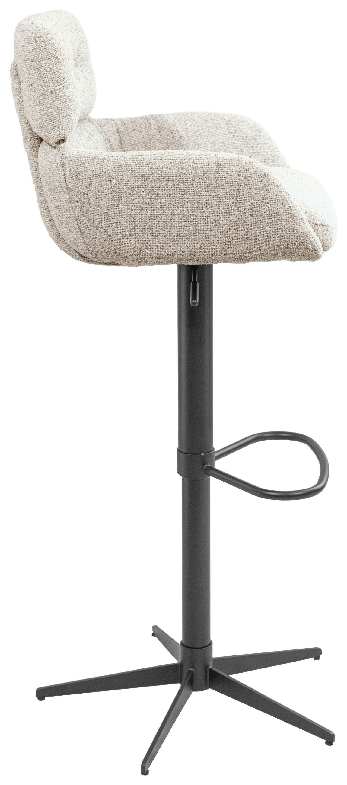 BAROVÁ ŽIDLE, černá, béžová - černá/béžová, Design, kov/textil (54/105/53cm) - Dieter Knoll