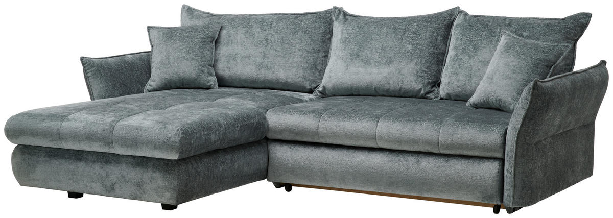 UGAONA GARNITURA žalfijazelena  - žalfijazelena/crna, Konvencionalno, tekstil/plastika (180/275cm) - Stylife