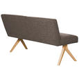 SITZBANK 160/85/69 cm Webstoff Braun Eiche vollmassiv  - Eichefarben/Braun, KONVENTIONELL, Holz/Textil (160/85/69cm) - Linea Natura