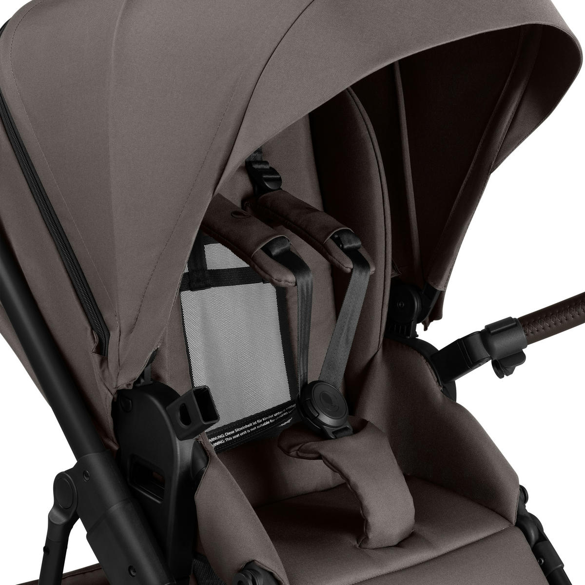 KINDERWAGENSET Salsa 5 Air Starter Set - Teddy  - Sandfarben/Schwarz, Basics, Textil/Metall (95,5/63/118cm) - ABC Design