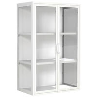 HÄNGEVITRINE Flokas in Weiß  - Transparent/Weiß, Design, Glas/Metall (60/95/35cm) - MID.YOU