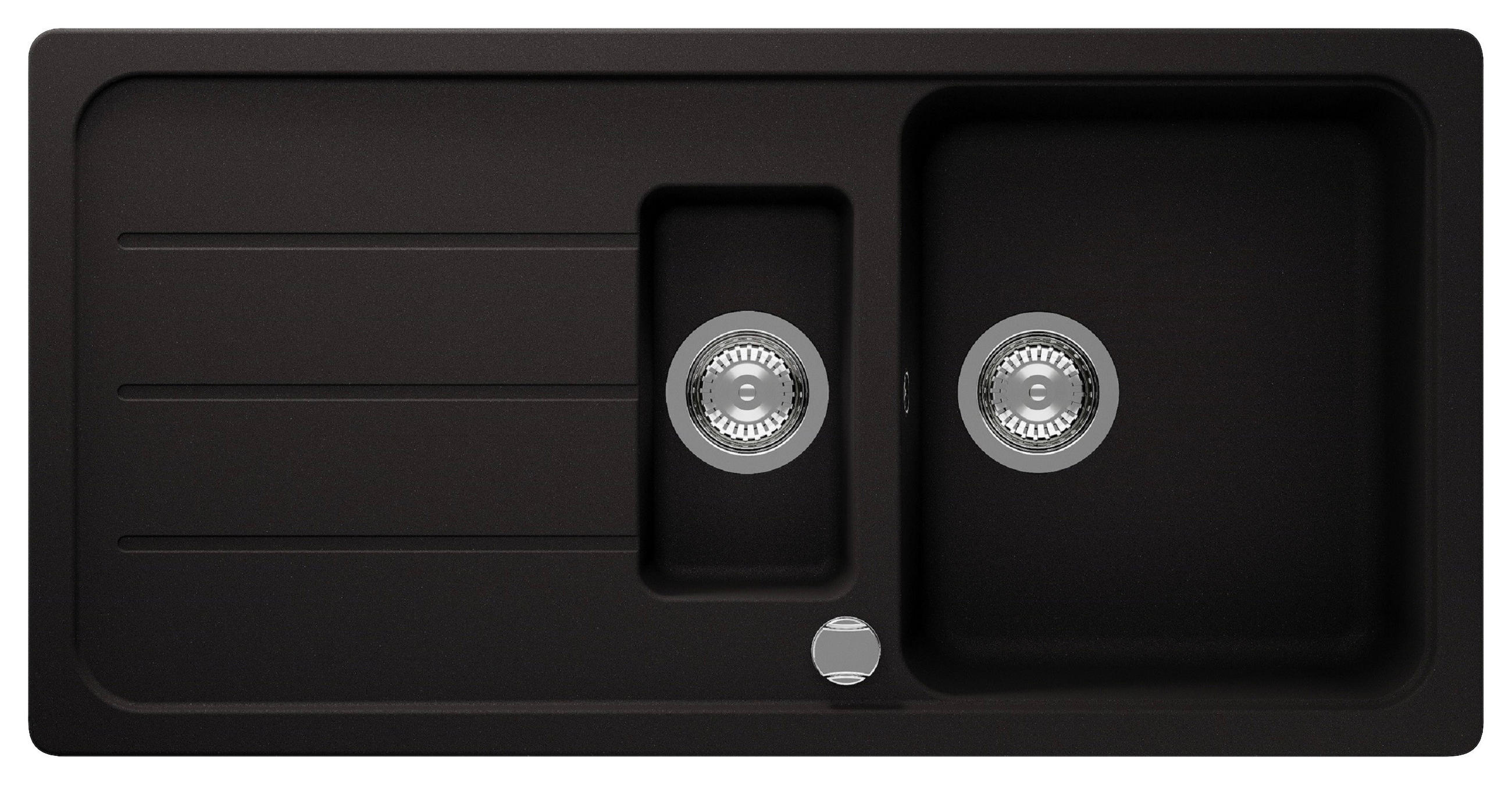 SPÜLE AUSTIN100X501,5BS - Schwarz, Design, Stein (100/20/50cm) - Respekta