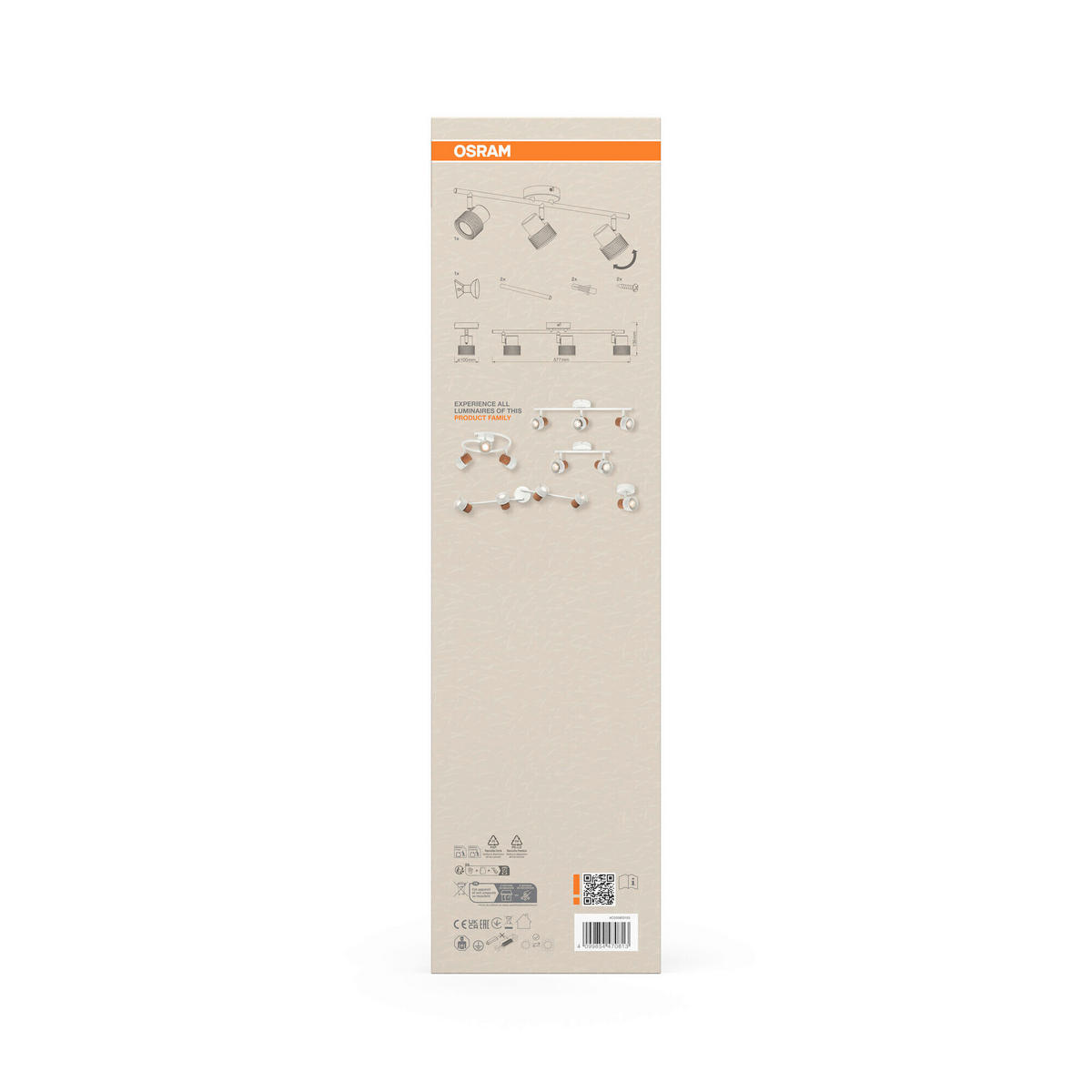 LED-STRAHLER 57,7/10/13,6 cm   - Weiß, Basics, Holz/Metall (57,7/10/13,6cm) - Osram