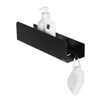 DUSCHABLAGE - Schwarz, MODERN, Metall (30/8/8,5cm) - Wenko