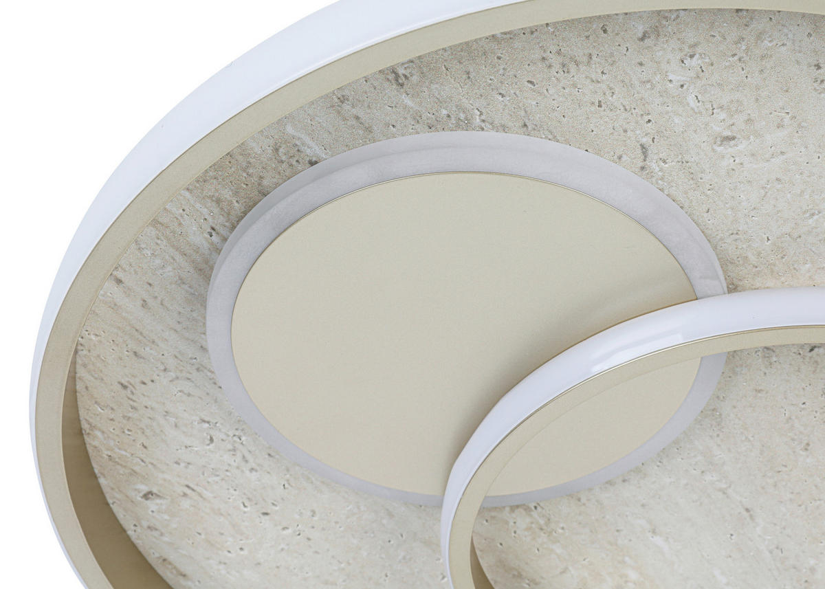 DECKENLEUCHTE  48/7 cm    - Champagner, Trend, Kunststoff/Metall (48/7cm) - Collett's Monde