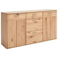 SIDEBOARD  in 150/84/44 cm  - Eichefarben/Nickelfarben, Natur, Holz/Holzwerkstoff (150/84/44cm)