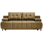 SCHLAFSOFA in Webstoff Olivgrün  - Schwarz/Olivgrün, Design, Holz/Textil (206/77-87/102cm) - Novel