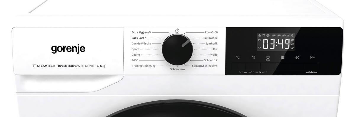WASCHMASCHINE WNHPI64SAPS   - Schwarz/Weiß, Basics, Glas/Kunststoff (59,5/84,5/43,5cm) - Gorenje