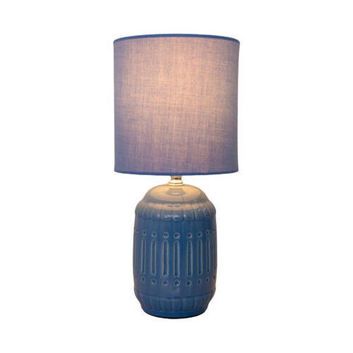 TISCHLEUCHTE   - Hellblau, Design, Keramik/Textil (30cm) - Näve
