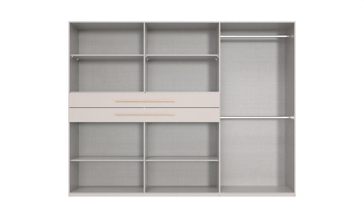 KLEIDERSCHRANK 270/208/65 cm,  in Eichefarben, Kaschmir, 10-türig  - Kaschmir/Eichefarben, Design, Holzwerkstoff (270/208/65cm) - Boxxx