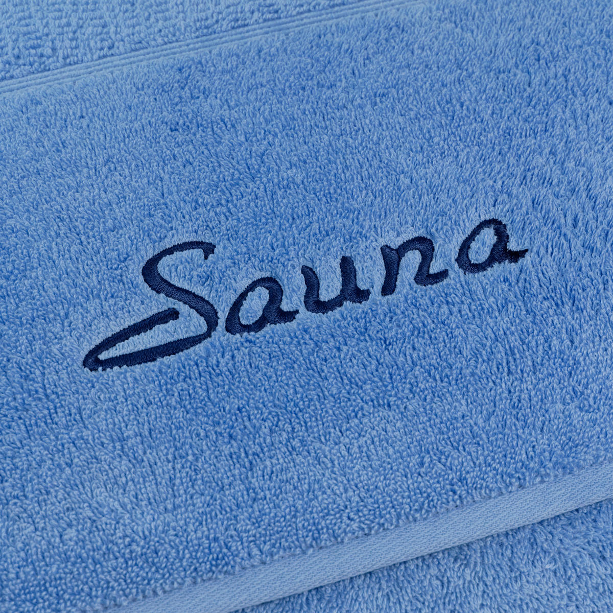 SAUNATUCH FROTTANA PEARL Blau  - Blau, Basics, Textil (80/200cm) - Moeve