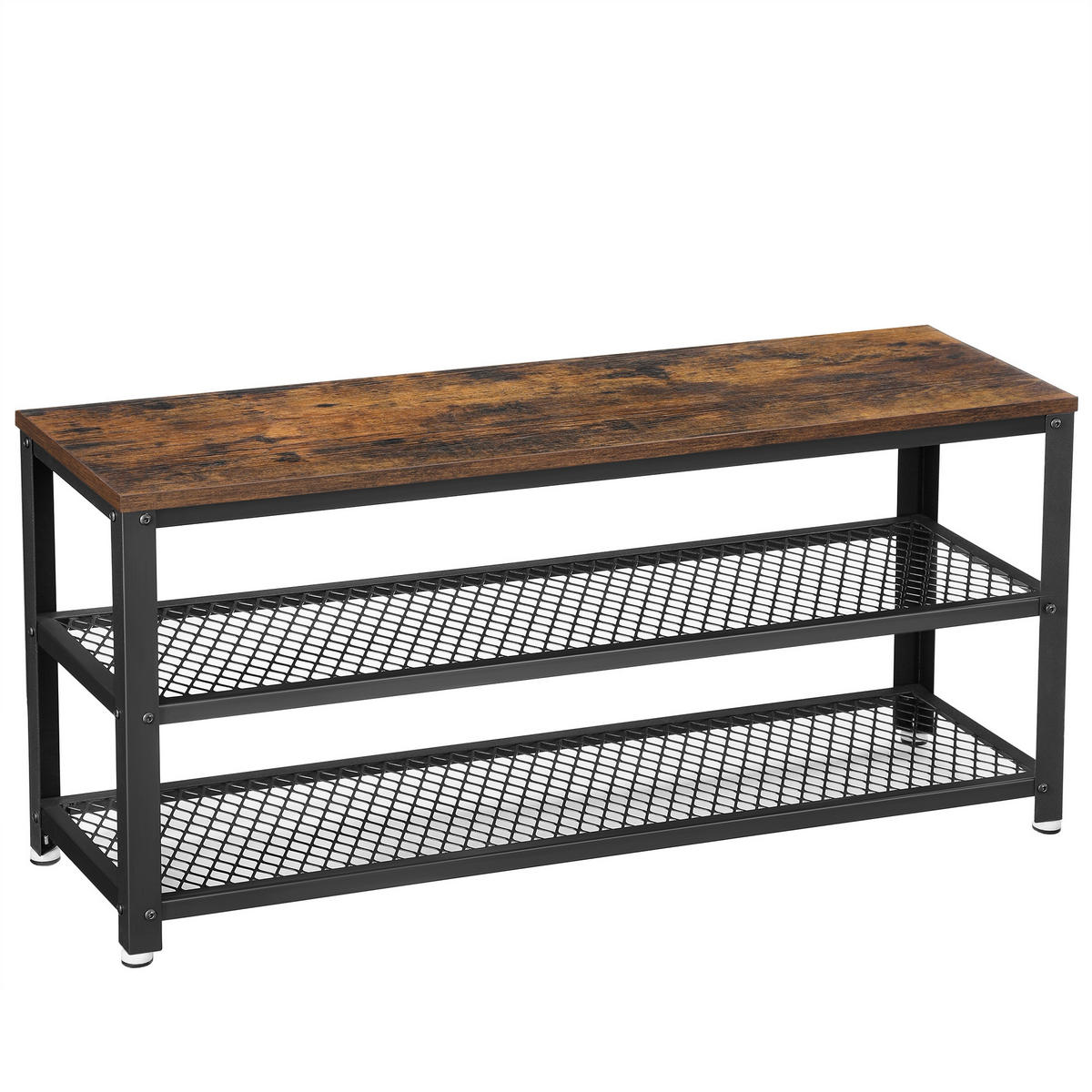SCHUHREGAL Braun, Schwarz  - Schwarz/Braun, Trend, Holzwerkstoff/Metall (100/45/30cm) - Boxxx