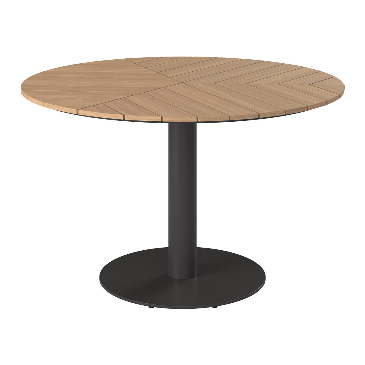 ZÁHRADNÝ STÔL, kov, plast, 120/74/120 cm - čierna/prírodná farba, Modern, kov/plast (120/74/120cm) - Ambia Garden