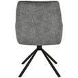 ARMLEHNSTUHL  Sitzfläche 360° drehbar Leinenoptik  Grau, Schwarz  - Schwarz/Grau, Design, Textil/Metall (57/91/65cm) - Carryhome