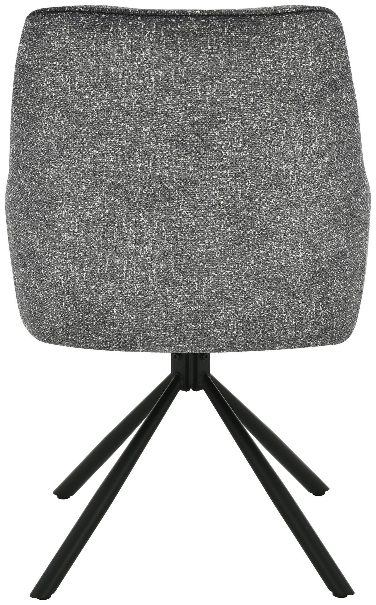ARMLEHNSTUHL  in Eisen Leinenoptik  - Schwarz/Grau, Design, Textil/Metall (57/91/65cm) - Carryhome