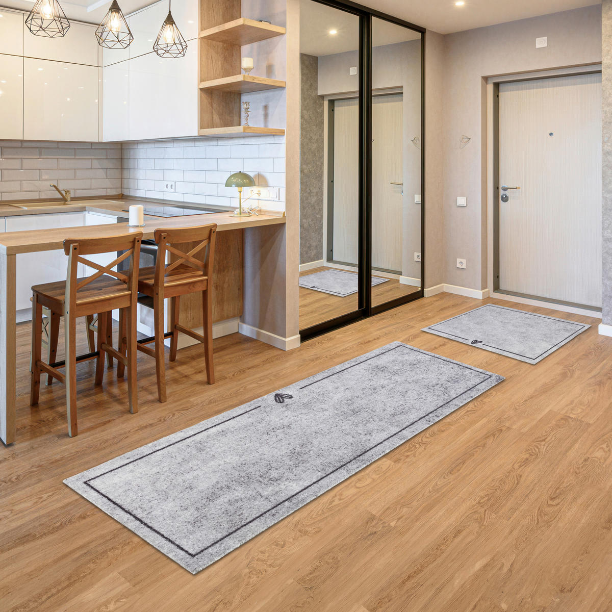 FUßMATTE  50/150 cm  Grau  - Grau, Basics, Kunststoff/Textil (50/150cm) - Astra