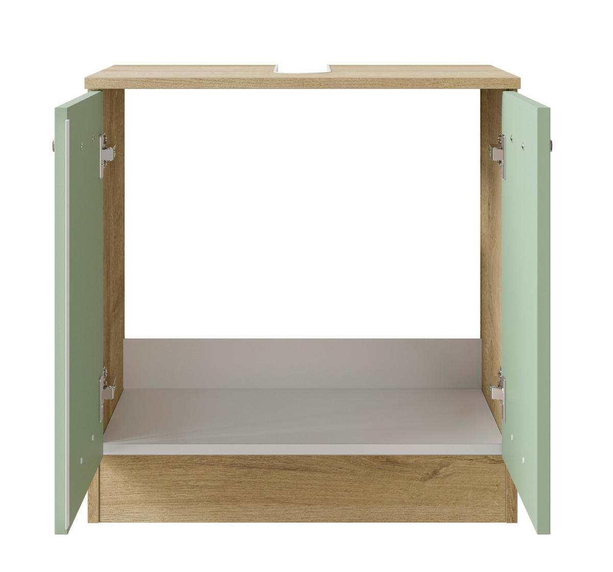 WASCHBECKENUNTERSCHRANK 60,2/62,4/33 cm  - Chromfarben/Eichefarben, Basics, Holzwerkstoff/Metall (60,2/62,4/33cm) - Pelipal