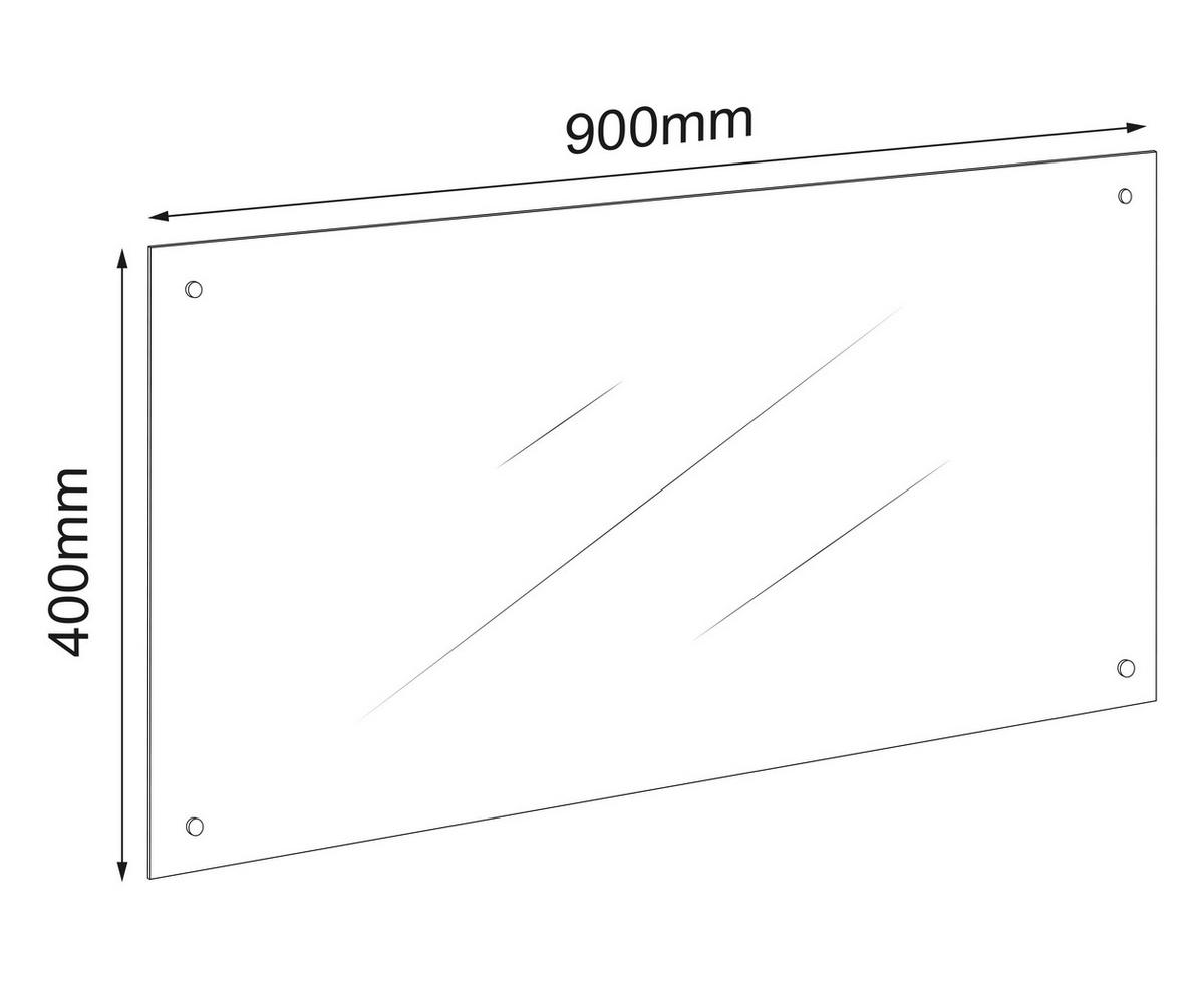 KÜCHENRÜCKWAND  - Klar, Trend, Glas (90/40cm) - MID.YOU