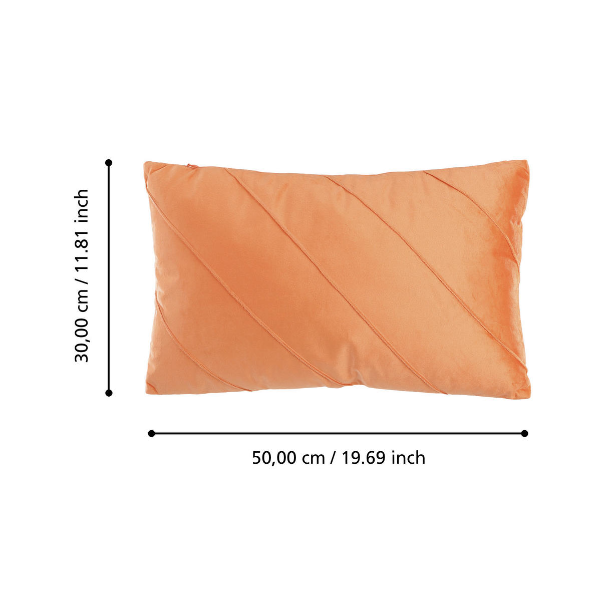 ZIERKISSEN  30/50 cm   - Rot/Orange, Design, Textil (30/50cm) - Eglo