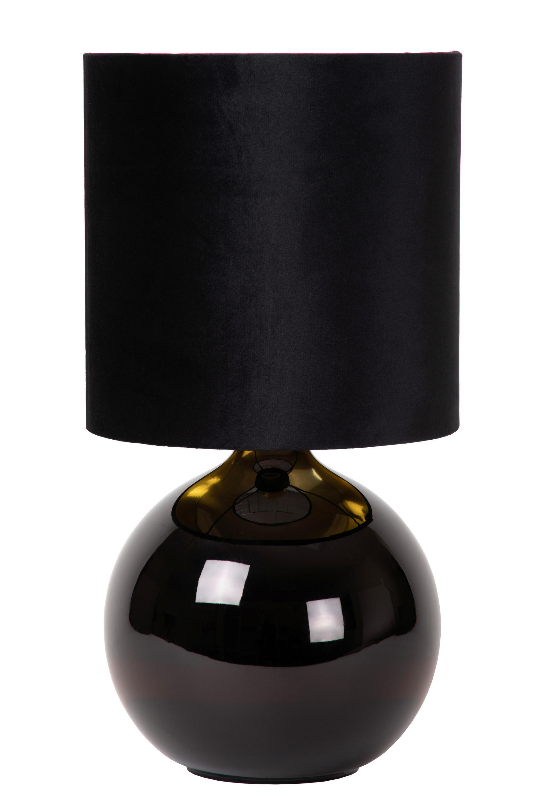 TISCHLEUCHTE 24/46,5 cm   - Schwarz, LIFESTYLE, Glas (24/46,5cm) - Lucide