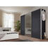 OMARA Z DRSNIMI VRATI, grafit, siva - aluminij/siva, Design, kovina/leseni material (300/236/68cm) - HOM`IN