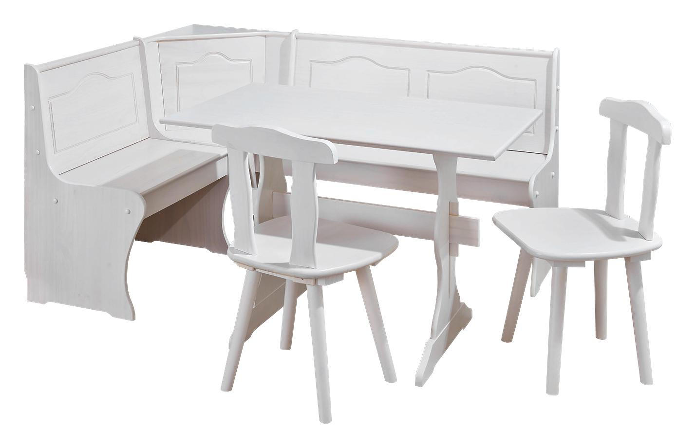 Eckbankgruppe in Holz Weiß