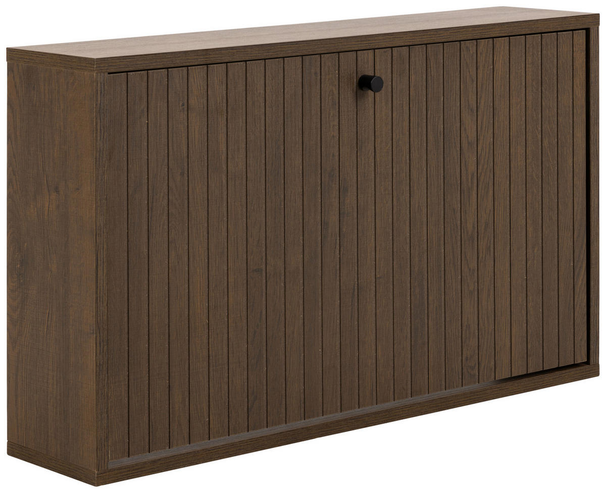 OMARA Z LOPUTAMI ZA ČEVLJE furnirano temno rjava - črna/temno rjava, Design, leseni material/les (71,6/43/40cm) - MID.YOU