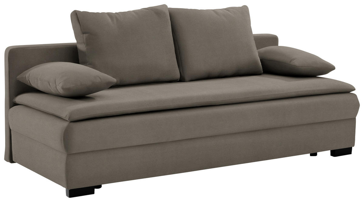 KANAPÉÁGY taupe  - fekete/taupe, Konventionell, műanyag/textil (207/74-94/90cm) - Venda