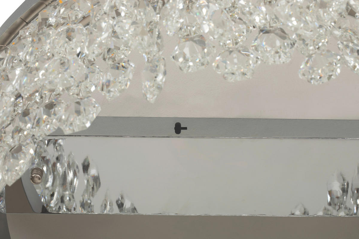 LED-DECKENLEUCHTE 50/29.5 cm   - Transparent, LIFESTYLE, Glas/Metall (50/29.5cm) - Glandor