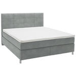 BOXSPRINGBETT 160/200 cm  in Grau  - Chromfarben/Grau, KONVENTIONELL, Kunststoff/Textil (160/200cm) - Voleo