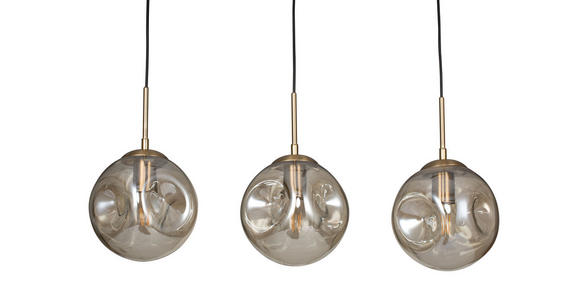 HÄNGELEUCHTE 76/20/150 cm - Champagner, Design, Glas/Metall (76/20/150cm) - Dieter Knoll