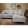 ECKSOFA in Chenille Grau  - Naturfarben/Grau, Modern, Holz/Textil (230/200cm) - Livetastic