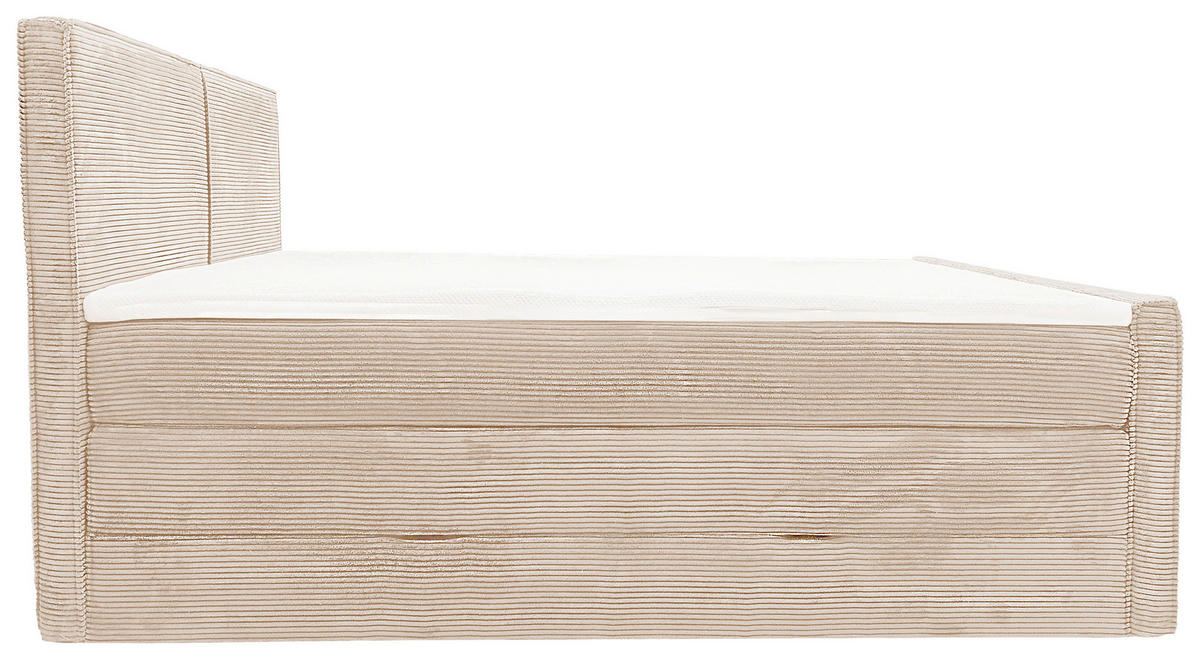 BOXSPRINGBETT 140/200 cm  in Beige  - Beige, MODERN, Textil (140/200cm) - Livetastic