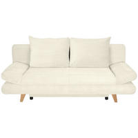 SCHLAFSOFA  mit Schlafen auf Sitzhöhe, haustierfreundlicher Bezug Cord Creme  - Buchefarben/Creme, KONVENTIONELL, Holz/Textil (200/75/85cm) - Carryhome