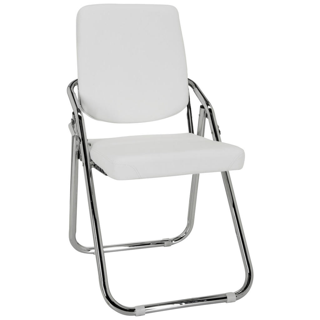 Besucherstuhl Esto Weiß Klappbar