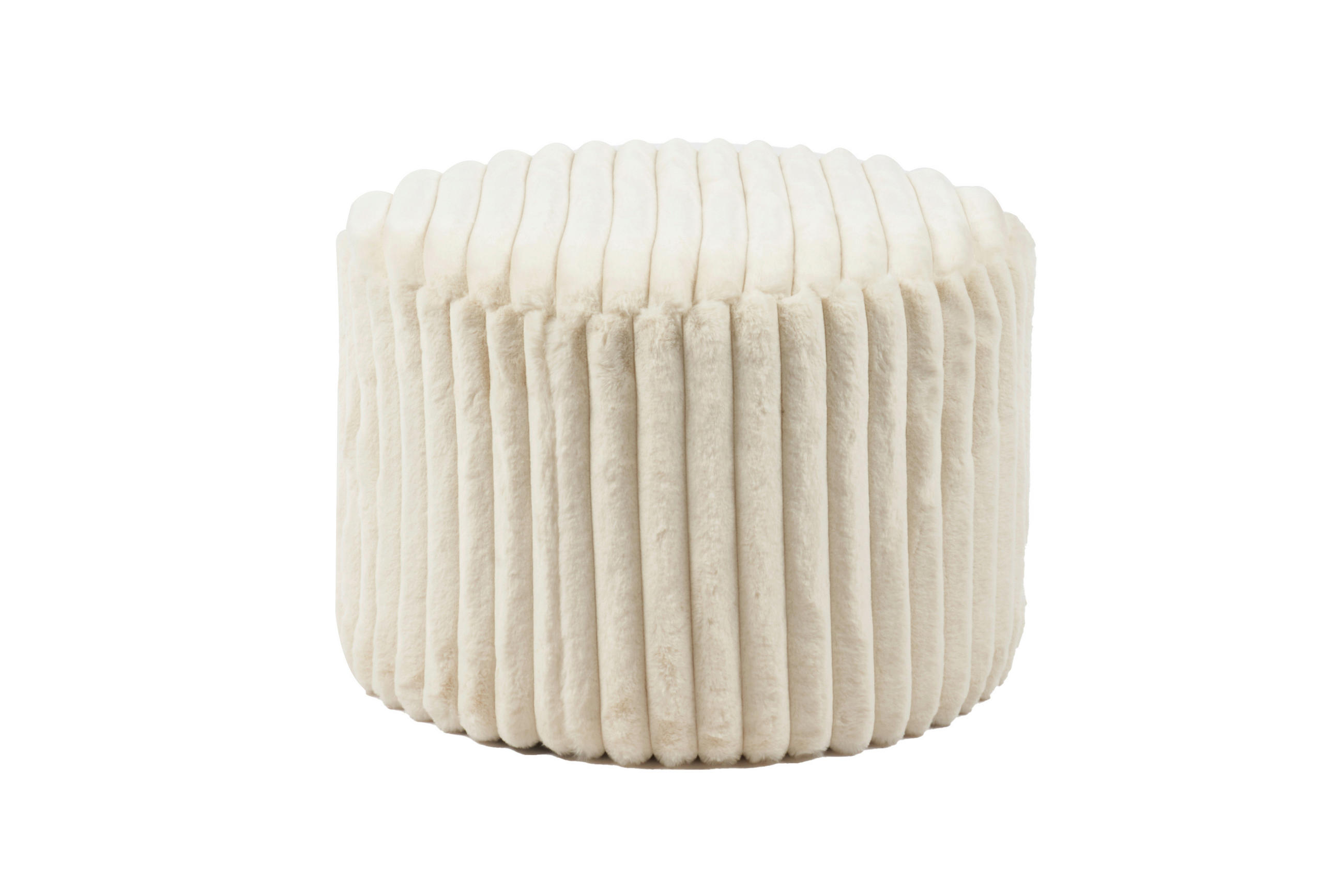 HOCKER in Textil Beige  - Beige, MODERN, Kunststoff/Textil (55/38/55cm) - Livetastic