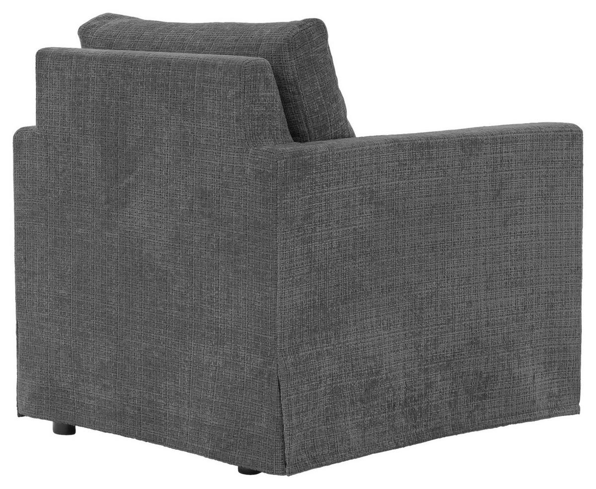 SESSELBEZUG - Dunkelgrau, Design, Textil (84/89/95cm) - P & B