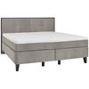 BOXSPRINGBETT 160/200 cm  Silberfarben  - Silberfarben/Schwarz, Design, Holz/Textil (160/200cm) - Hom`in