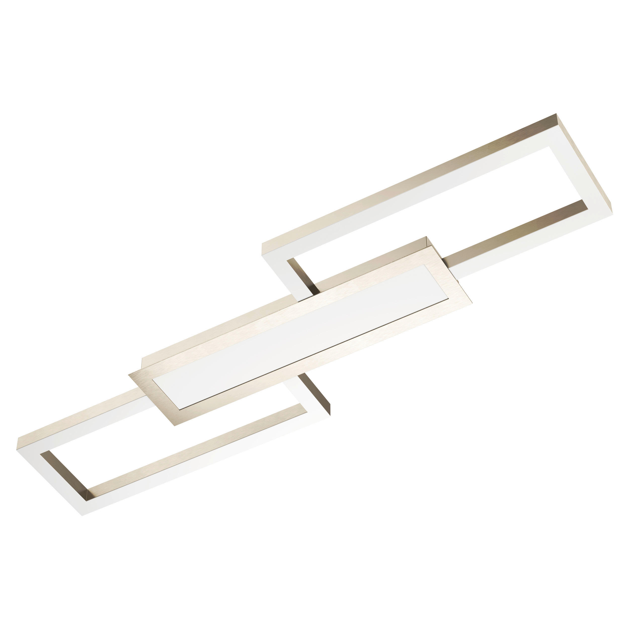DECKENLEUCHTE 78/26/5 cm   - Weiß/Nickelfarben, Basics, Kunststoff/Metall (78/26/5cm) - Eglo
