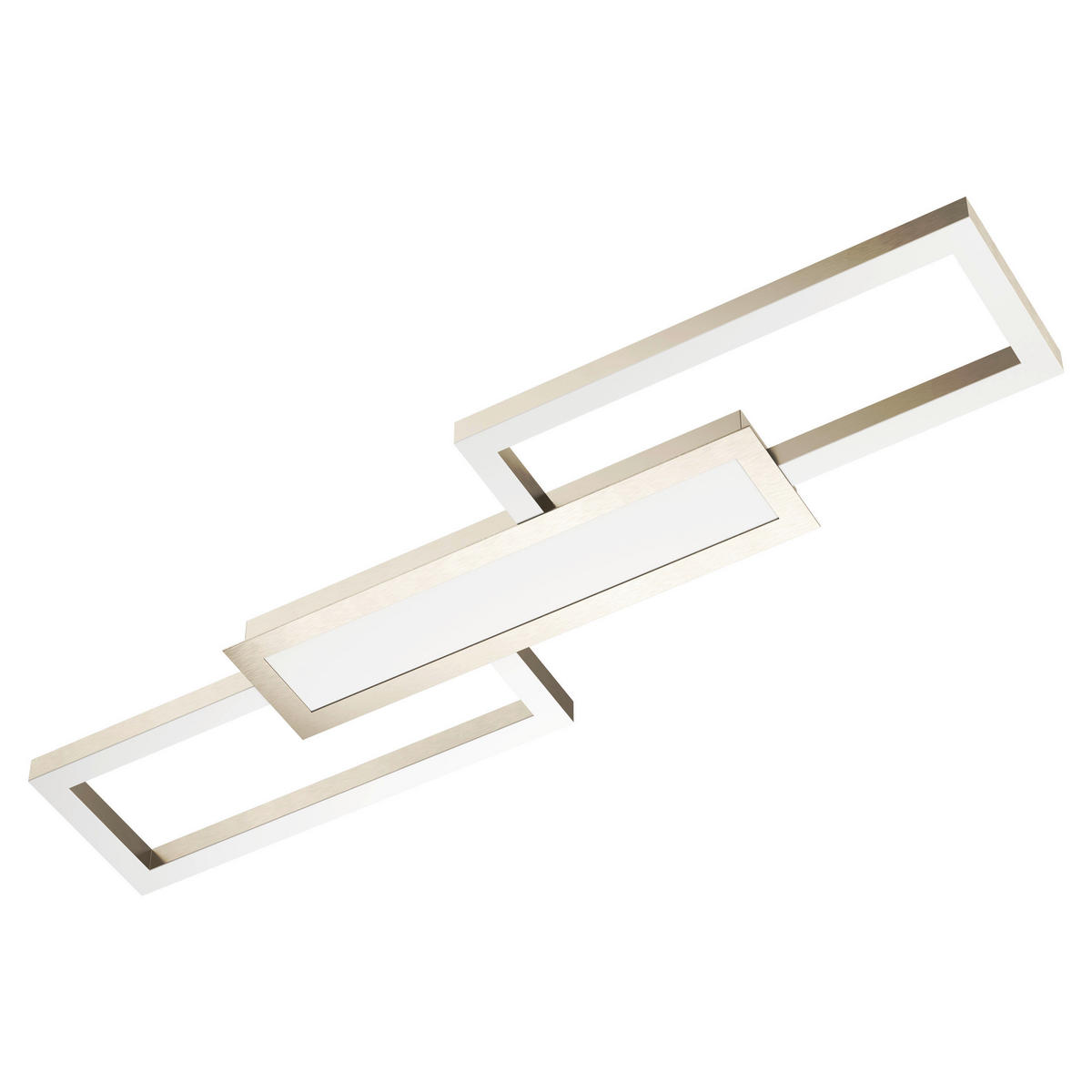 DECKENLEUCHTE 78/26/5 cm   - Weiß/Nickelfarben, Basics, Kunststoff/Metall (78/26/5cm) - Eglo