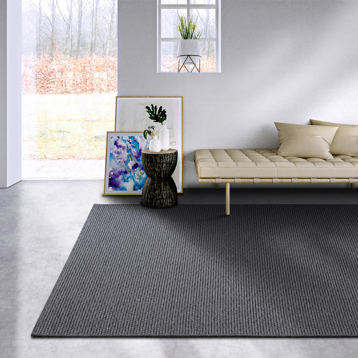 WEBTEPPICH 200/290 cm Kollektion 1843 Dunkelgrau, Beige  - Dunkelgrau/Beige, Basics, Kunststoff/Textil (200/290cm) - Villeroy & Boch
