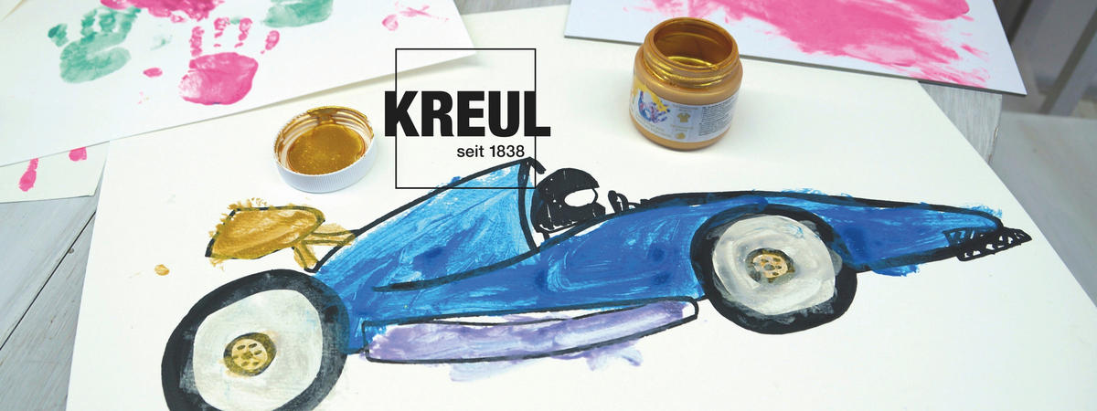 ACRYLFARBE - Blau/Silberfarben, KONVENTIONELL (14,6/7,0/14,6cm)