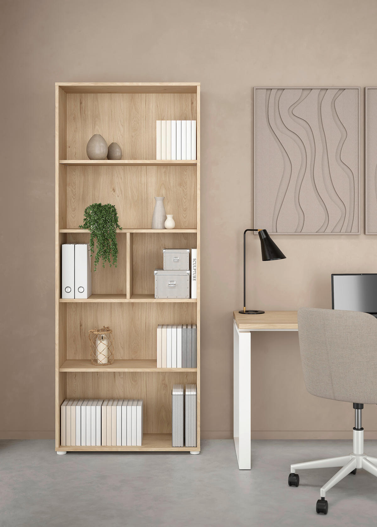 REGAL Eichefarben  - Eichefarben, MODERN, Holzwerkstoff (79,6/204,7/34,3cm) - MID.YOU
