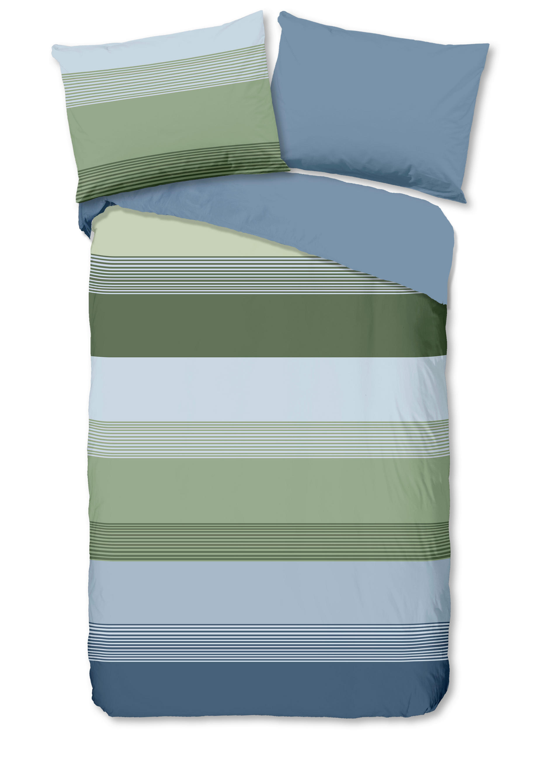 WENDEBETTWÄSCHE Good Morning Renforcé 140/200 cm  - Blau/Multicolor, Design, Textil (140/200cm)