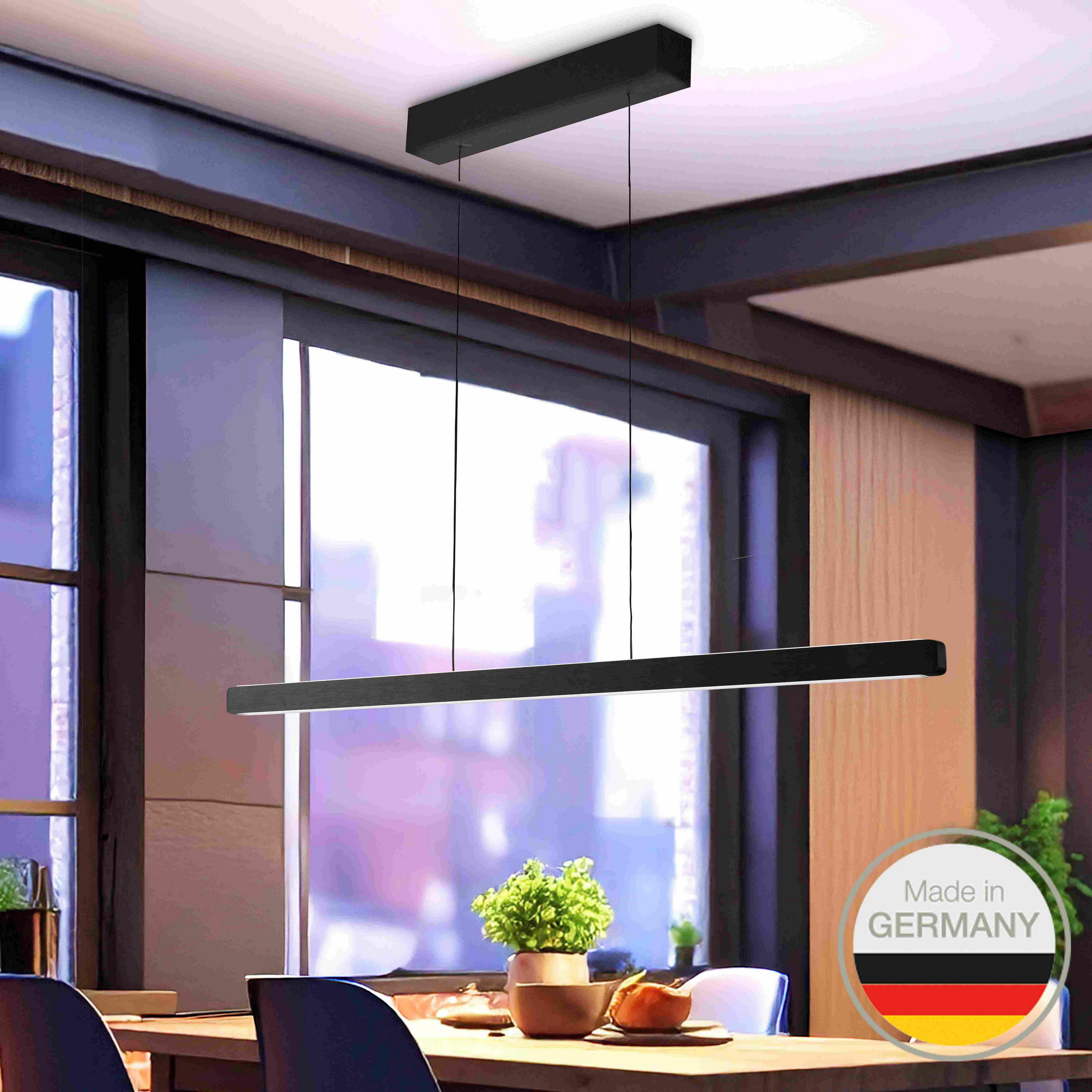 LED-HÄNGELEUCHTE 650 118/1,5/3,5 cm   - Schwarz, Design, Metall (118/1,5/3,5cm) - Ambiente