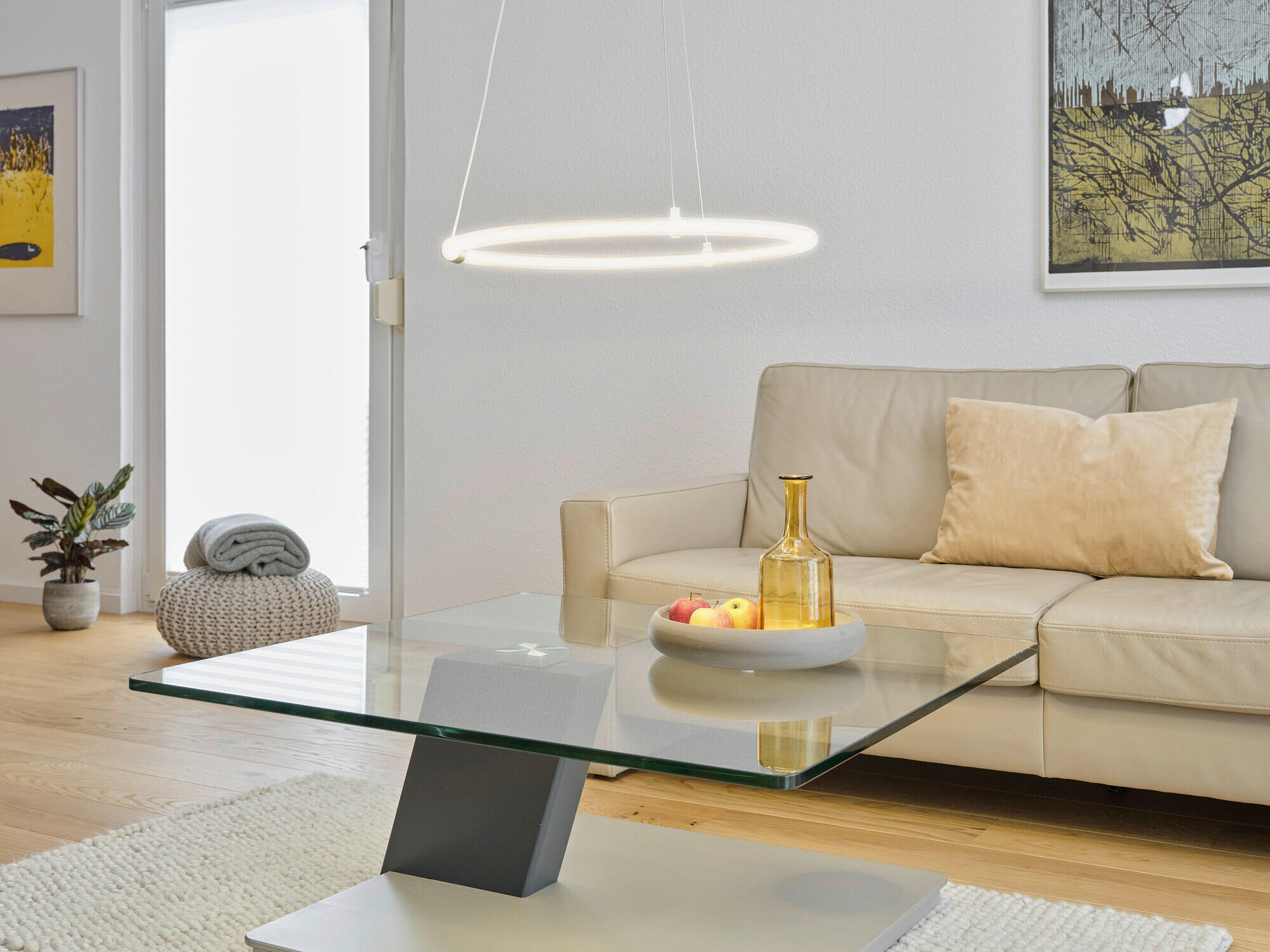 LED-HÄNGELEUCHTE 49.8/150 cm - Dunkelgrau, Basics, Kunststoff (49.8/150cm) - Osram