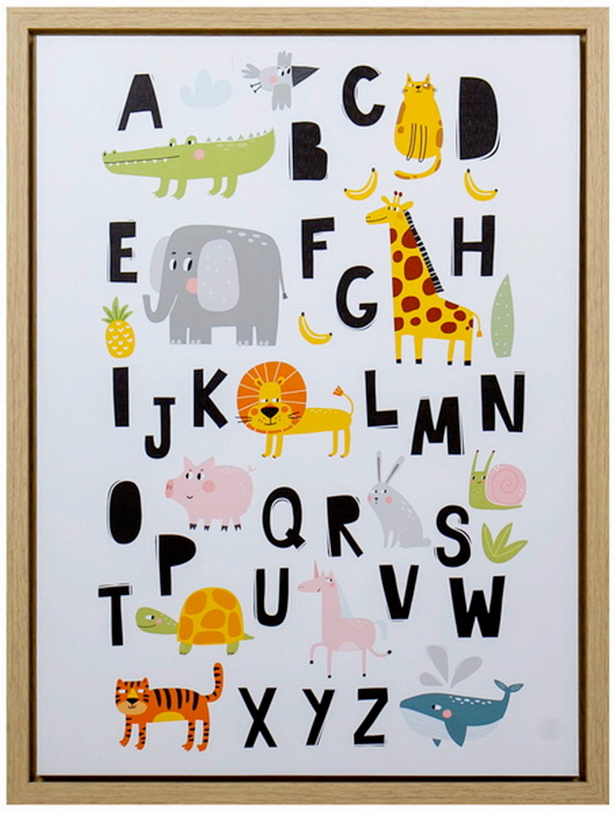 KINDERBILD Tiere  - Hellbraun/Multicolor, Basics, Holzwerkstoff/Kunststoff (45/60cm) - Monee