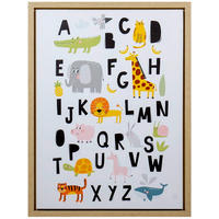 KINDERBILD Tiere  - Hellbraun/Multicolor, Basics, Holzwerkstoff/Kunststoff (45/60cm) - Monee