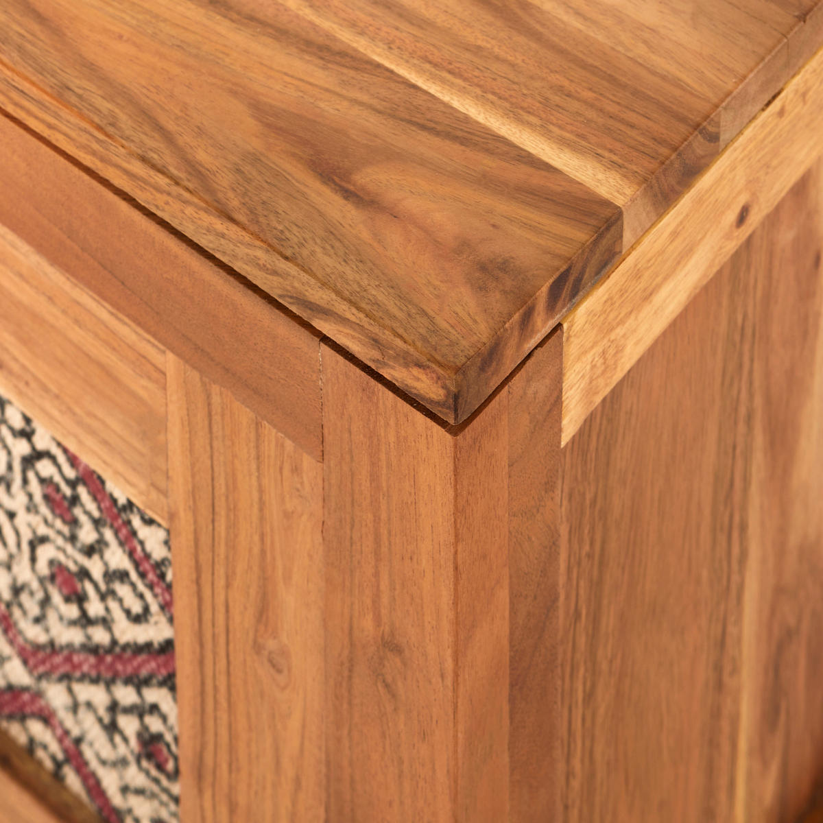 LOWBOARD  in 140/45/42 cm  - couleur laiton/couleur d'acacia, Lifestyle, métal/textile (140/45/42cm) - Livetastic